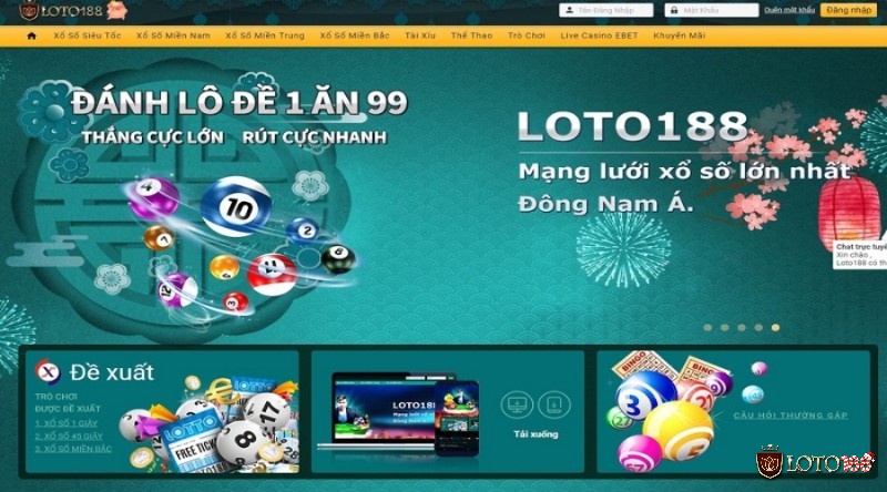 Đăng nhập Loto188  sẽ giúp cược thủ trải nghiệm nhiều ưu điểm từ web cược
