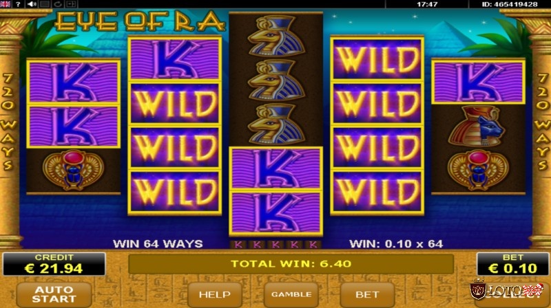 Các biểu tượng WILD thưởng trong game slot chủ đề Ai Cập