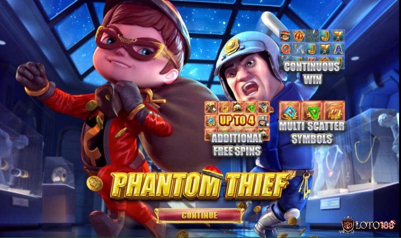 Phantom Thief Slots lấy bối cảnh là một vụ trộm trong bảo tàng