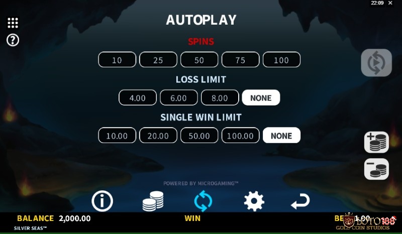 Nhấn Autoplay để lựa chọn các chế độ tự động phát