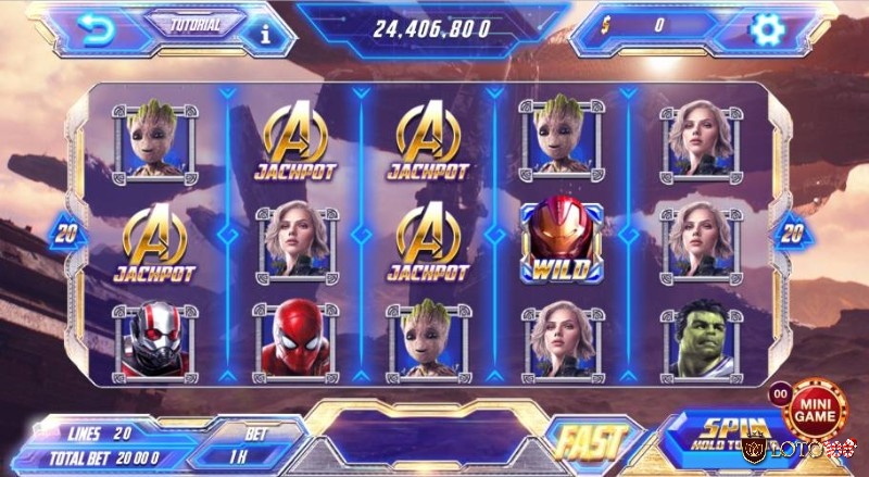 Các Avengers trong hình dạng nhân vật Game Slot