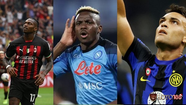 Rafael Leao, Victor Osimhen và Lautaro Martinez là 3 ứng cử viên sáng giá cho danh hiệu tiền đạo hay nhất Serie A 2022/23