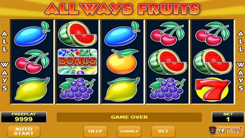 All Ways Fruits là một slot game với 5 cuộn và 3 hàng