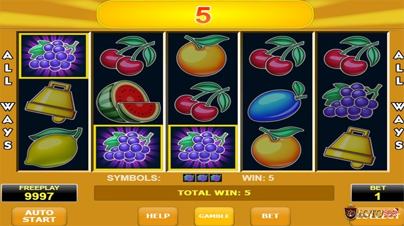 Biểu tượng Wild có thể thay thế cho các biểu tượng trái cây khác trong game