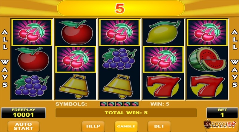 Biểu tượng Scatter giúp kích hoạt các vong quay miễn phí trong slot game trái cây này