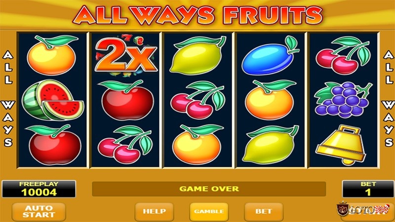Các biểu tượng thông thường trong game là các loại trái cây cổ điển