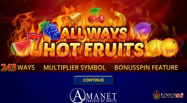 All Ways Hot Fruits: Slot trái cây với tính năng độc lạ