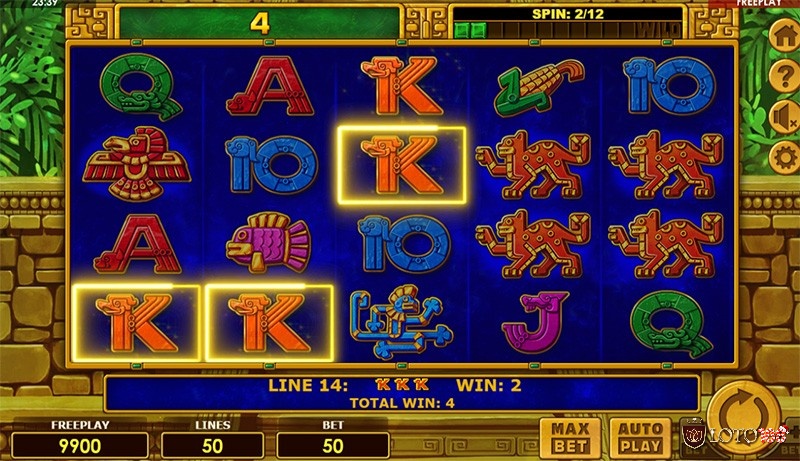 Biểu tượng Wild trong slot game Aztec Emerald có thể thay thế các biểu tượng khác