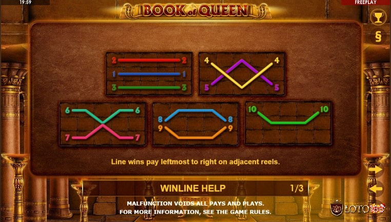 Book of Queen sử dụng 10 đường thanh toán
