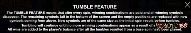 Tính năng Tumble được kích hoạt khi xuất hiện tổ hợp thắng trên guồng