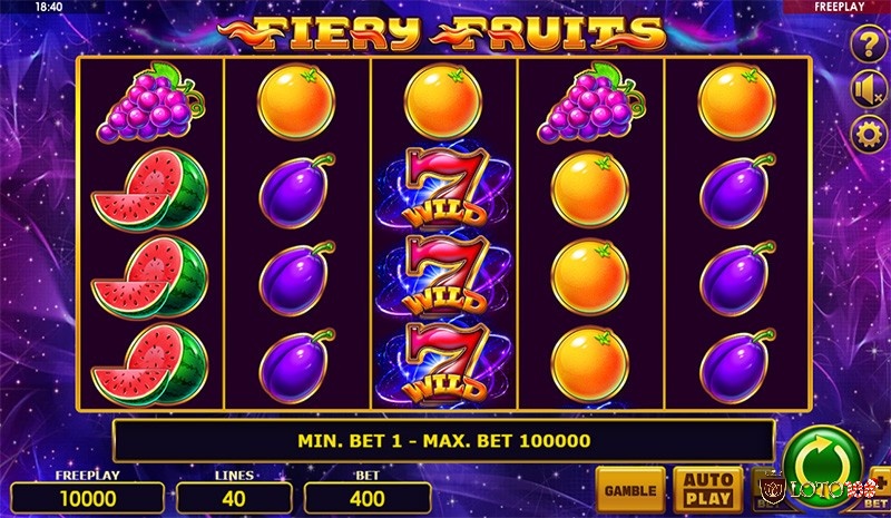 Fiery Fruits là trò chơi slot chủ đề trái cây rực rỡ và đẹp mắt