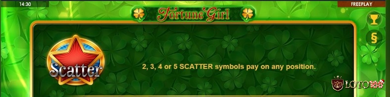 Biểu tượng Scatter của Fortune Girl được mô tả bằng hình ảnh ngôi sao