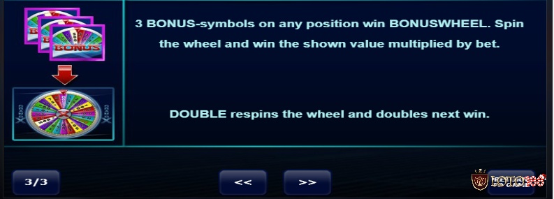 3 biểu tượng Bonus xuất hiện sẽ kích hoạt Bonus Wheel