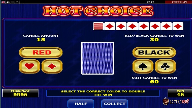 Tính năng Gamble cho phép người chơi nhân chiến thắng với hệ số x2 hoặc x4
