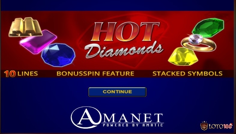 Hot Diamonds: Slots game lấp lánh với đá quý và vàng
