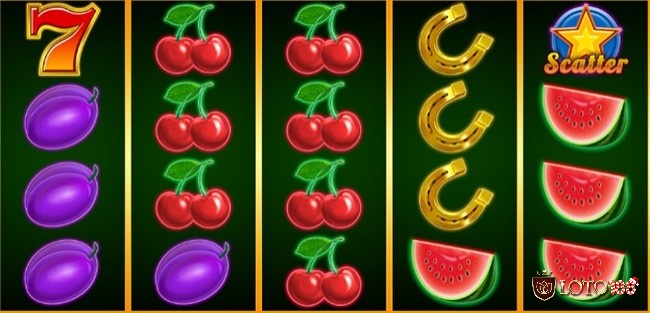 Các biểu tượng trái cây trong Lady Pin-Ups 100 được thiết đẹp mắt