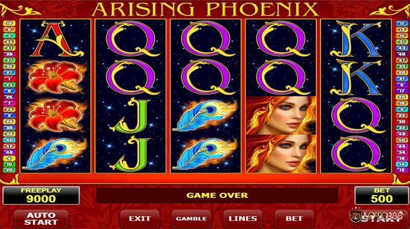 Biểu tượng Wild trong slot game Arising Phoenixv có thể thay thế cho các biểu tượng khác