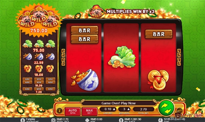 Bai Ye Xing Fu Slot là tựa game nổ hũ lấy chủ đề Thần tài may mắn