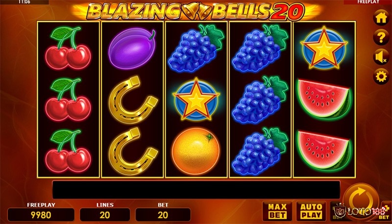 Burning Bells 20 là một slot game có chủ đề trái cây hấp dẫn