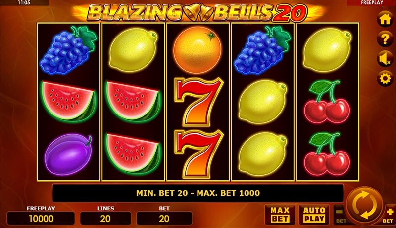 Burning Bells 20 - Slot game chủ đề trái cây hấp dẫn và đẹp mắt